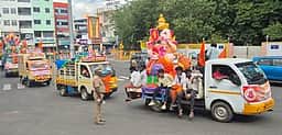 குமாரபாளையத்தில் விநாயகா் சிலைகள் விசா்ஜனம்