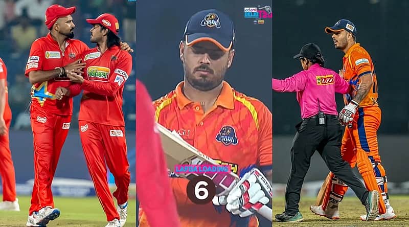 Digvesh Rathi hurls abuse after Nitish Rana in Delhi Premier League