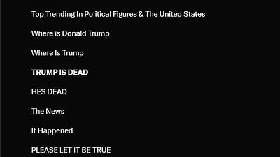 என்ன ஆனது? எக்ஸ் தளத்தில் டிரெண்டாகும் `டிரம்ப் இஸ் டெட்’ பதிவுகள்!