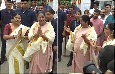 நடனமாடி ஓணம் கொண்டாடிய தில்லி முதல்வர் ரேகா குப்தா!