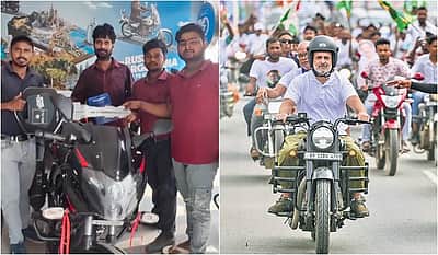 பிகார் பேரணியில் பைக்கை பறிகொடுத்த இளைஞர்.! புதிய பைக் வாங்கிக் கொடுத்த ராகுல்!
