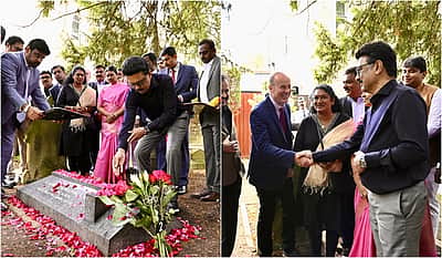 ஆக்ஸ்போர்டில் உறங்கும் தமிழ் மாணவரைப் போற்றாமல் வருவது அறமாகுமா? - ஜி.யு. போப் கல்லறையில் முதல்வர் ஸ்டாலின்!