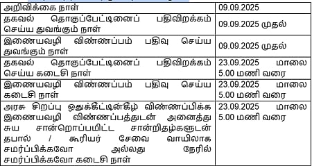 ஆயுஷ் துணை மருத்துவப்  பட்டயப்படிப்புகள்: செப். 23 வரை விண்ணப்பிக்கலாம்!