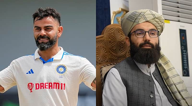 Virat Kohli, Anas Haqqani.