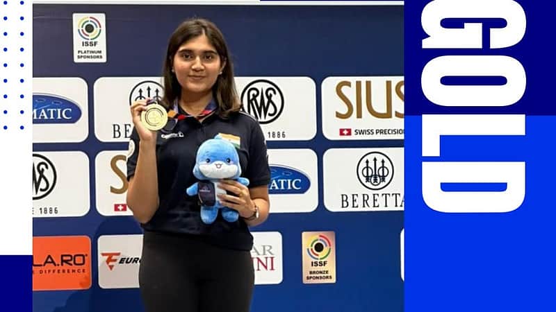 esha singh won gold at issf.