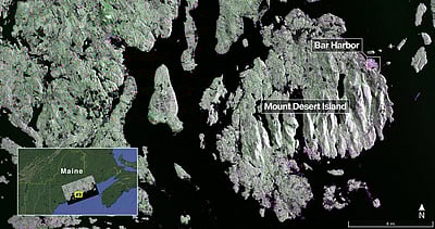 நிசாா் செயற்கைக்கோளின் முதல் புகைப்படங்கள்: அமெரிக்க காடுகள் விரிவாகப் பதிவு