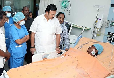 தவெக பிரசாரக் கூட்டத்தில் காயமடைந்தவருக்கு கோவையில் சிகிச்சை