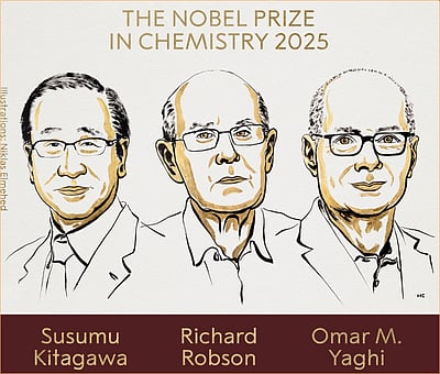 பல்கலை. பேராசிரியர்கள்  மூவருக்கு வேதியியலுக்கான நோபல் பரிசு!