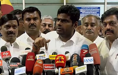 அதிமுக-தவெக கூட்டணி
குறித்து காலம் பதில் சொல்லும்:
அண்ணாமலை