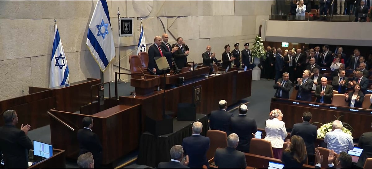 இந்தியா - பாக். உறவை இணைப்போம்: இஸ்ரேல் நாடாளுமன்றத்தில் டிரம்ப்!