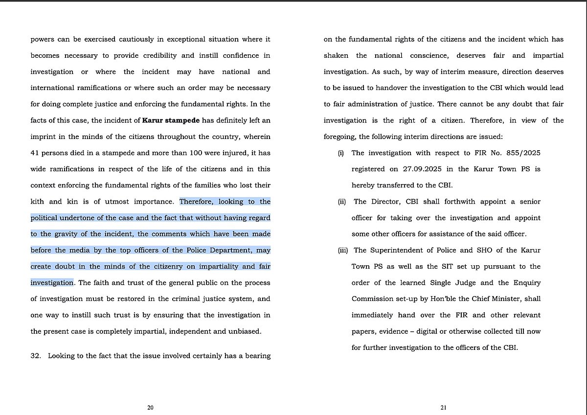 உச்சநீதிமன்ற உத்தரவின் அறிக்கையிலிருந்து...