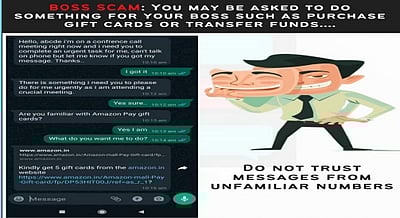 ஊழியர்களே எச்சரிக்கை! 'பாஸ்' என்று கூறி ஆள்மாறாட்ட மோசடி!