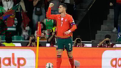 உலகக் கோப்பை தகுதிச் சுற்றில் புதிய சாதனை நிகழ்த்திய ரொனால்டோ! 