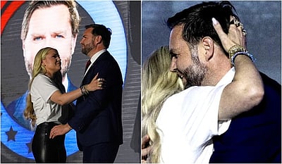 கணவரைப் போல இருக்கிறார்..! ஜே.டி. வான்ஸை கட்டியணைத்துக் கொண்ட சார்லி கிர்க் மனைவி!