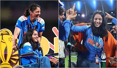 சக்கர நாற்காலியில் வந்து வெற்றியைக் கொண்டாடிய பிரதிகா!