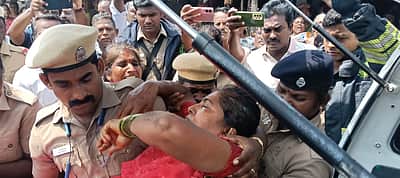 வெண்ணை மலை கோயில் நில ஆக்கிரமிப்புகளை அகற்றச் சென்ற அதிகாரிகளுடன் வாக்குவாதம்! 4 பேர் மயக்கம் 