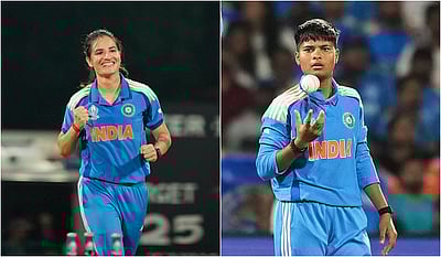 இந்திய வீராங்கனைகள் ரேணுகா சிங், கிராந்தி கௌடுக்கு தலா ரூ. 1 கோடி பரிசு! 