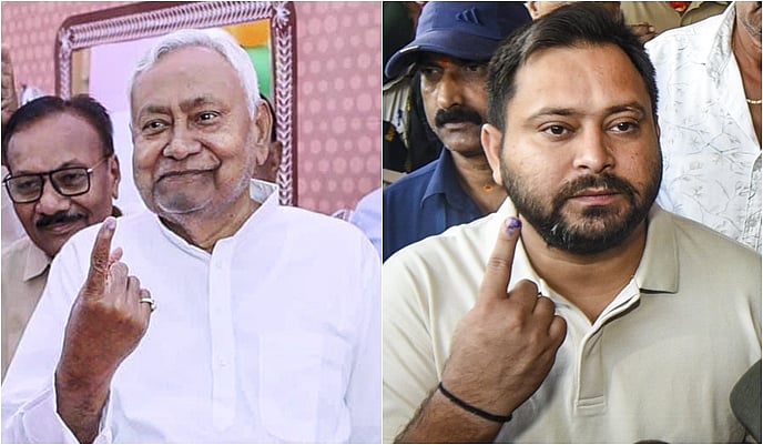 பிகார் தேர்தல்: நிதீஷ் குமார், தேஜஸ்வி யாதவ் வாக்களிப்பு!