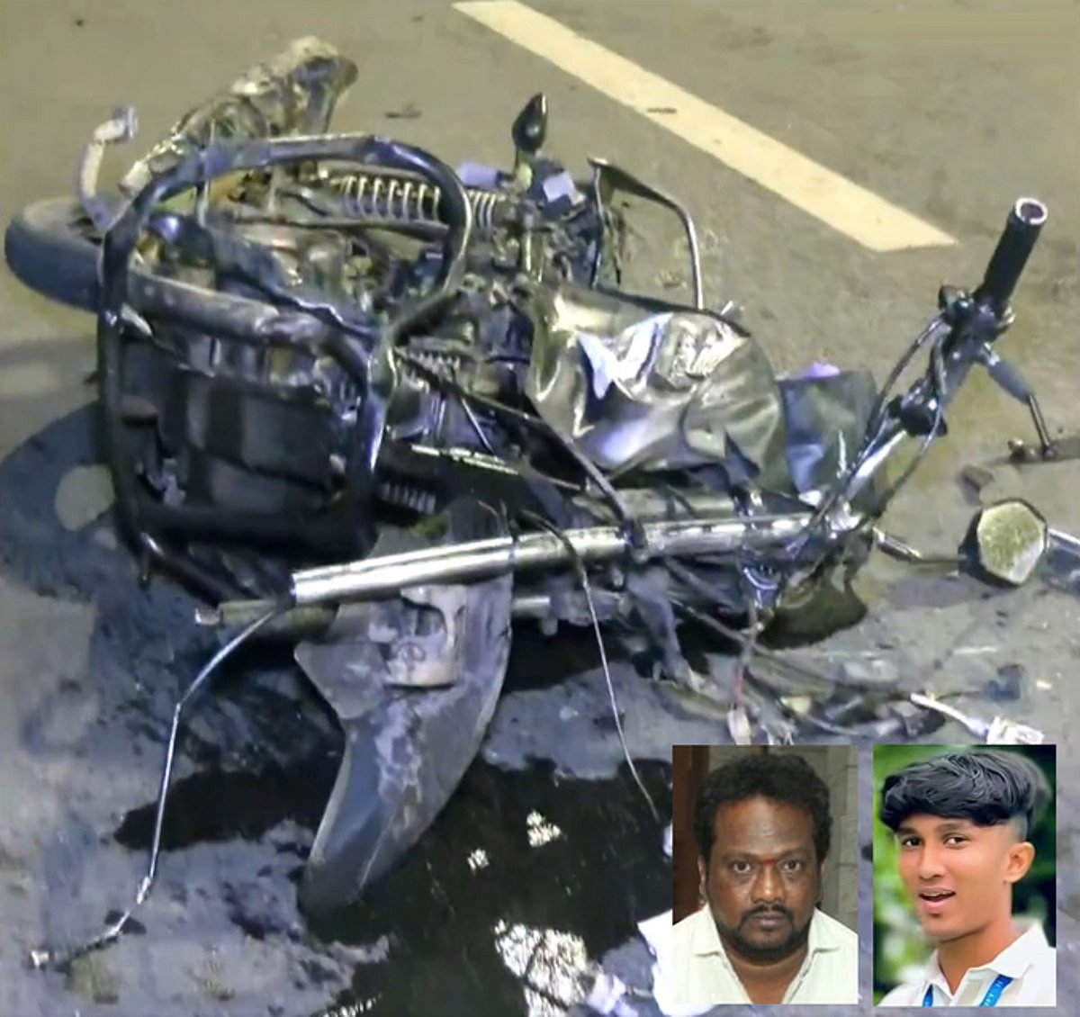 பைக் பந்தயத்தால் விபத்து: கல்லூரி மாணவா், வியாபாரி உயிரிழப்பு