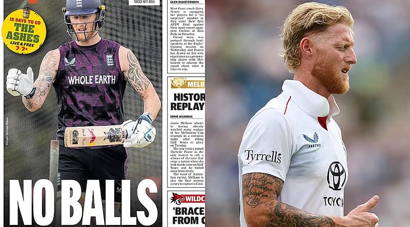Aussie media news, ben stokes photo.