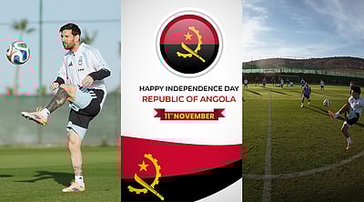 அங்கோலாவில் 50-ஆவது ஆண்டு சுதந்திர நாள் கொண்டாட்டம்..! மெஸ்ஸி, ஆர்ஜென்டீன அணிக்கு அழைப்பு! 