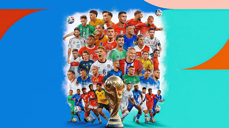 Teams selected for the Football World Cup.