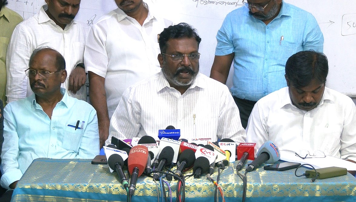 பாஜகவும் தேர்தல் ஆணையமும் கூட்டு சேர்ந்து சதி: தொல்.திருமாவளவன் குற்றச்சாட்டு