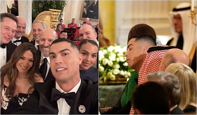 “பாரன் டிரம்ப் ரொனால்டோவின் மிகப் பெரிய ரசிகன்”... வெள்ளை மாளிகையில் பிரமாண்ட விருந்தளித்த டிரம்ப்!