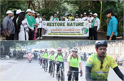 லயோலா கல்லூரி, சுற்றுச்சூழல் அமைப்புகள் இணைந்து விழிப்புணர்வு மிதிவண்டிப் பேரணி!