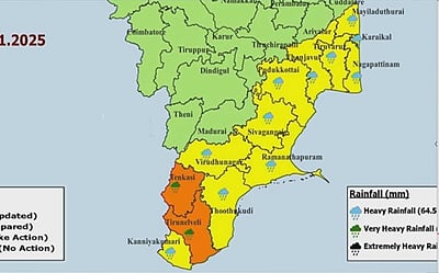 நெல்லை, தென்காசிக்கு இன்று ஆரஞ்சு எச்சரிக்கை!