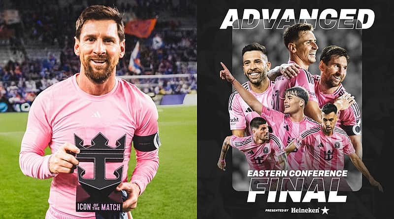 Messi player of the match, inter miami poster.
