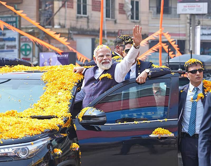 Prime Minister Modi Arrives in Nagercoil for election campaign