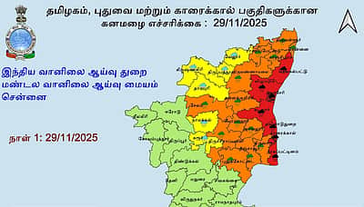 இன்று 5 மாவட்டங்களுக்கு ரெட் அலர்ட்! சென்னை, 18 மாவட்டங்களில் கனமழை!