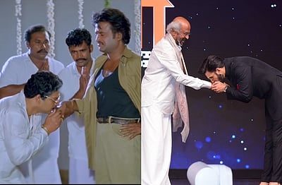 எப்போதும் பாட்ஷா! ரஜினியை முத்தமிட்ட ரன்வீர் சிங் - வைரல் விடியோ!