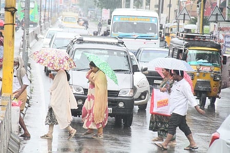 நெல்லை மாவட்டத்தில் தொடா் சாரல் மழை: முடங்கியது மக்களின் இயல்பு வாழ்க்கை!