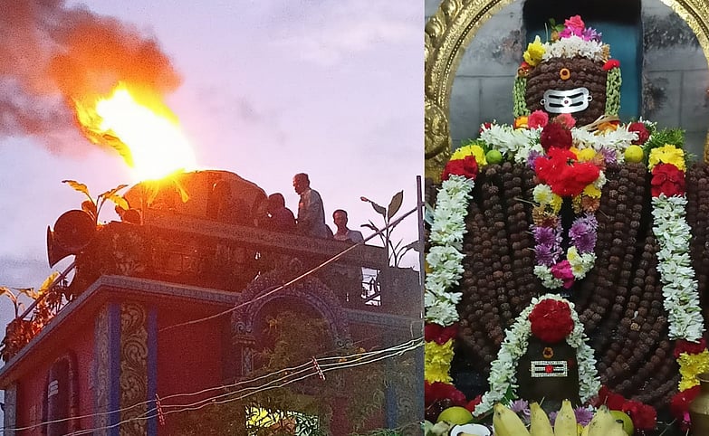 போடி பரமசிவன் மலைக் கோயிலில் காா்த்திகை மகா தீபம் ஏற்றப்பட்டது