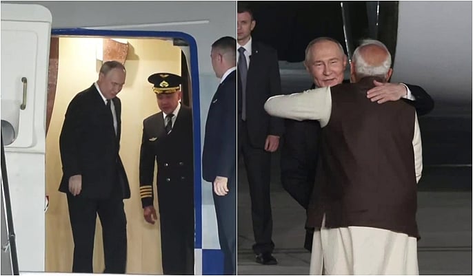 தில்லியில் புதின்! அணிவகுப்பு மரியாதையுடன் ஆரத்தழுவி வரவேற்ற பிரதமர் மோடி!