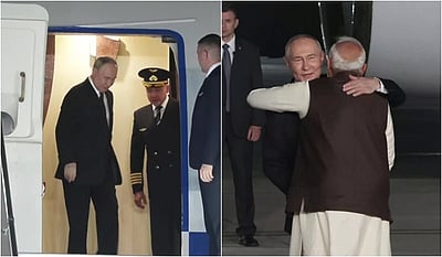 தில்லியில் புதின்! அணிவகுப்பு மரியாதையுடன் ஆரத்தழுவி வரவேற்ற பிரதமர் மோடி!