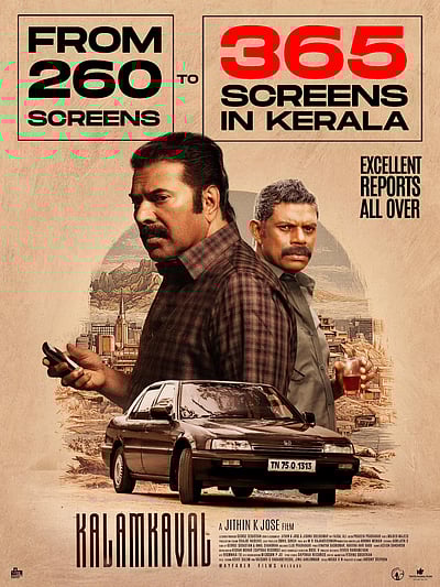 மம்மூட்டியின் களம்காவல்! கேரளத்தில் கூடுதலாக 100 திரைகள் ஒதுக்கீடு! 