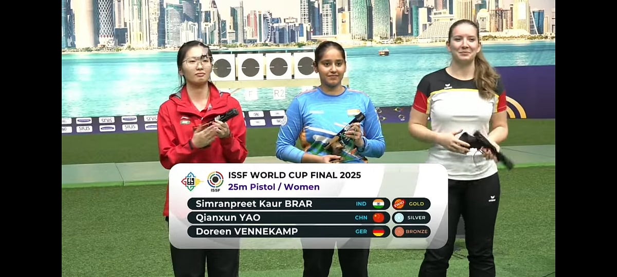 சிம்ரன்பிரீத்துக்கு தங்கம்; ஐஷ்வரி பிரதாப், அனிஷுக்கு வெள்ளி