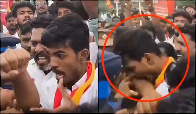 காவலரைக் கடித்த தவெக தொண்டர் கைது!