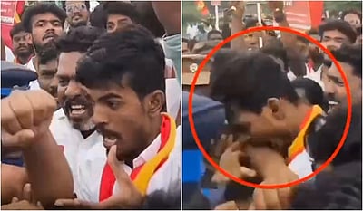 காவலரைக் கடித்த தவெக தொண்டர் கைது!