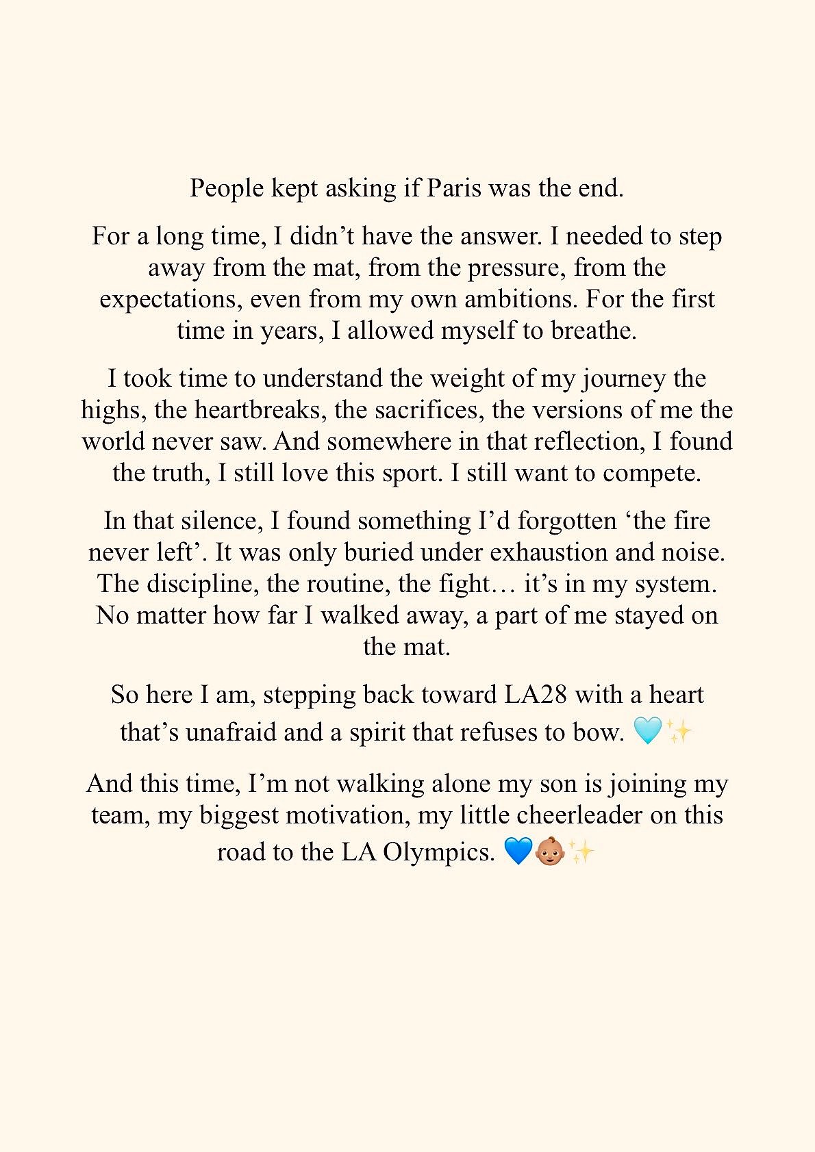 வினேஷின் பதிவு.