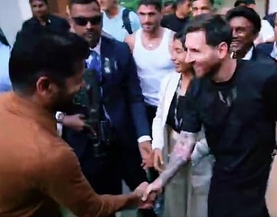 ஹைதராபாத் நகரில் மெஸ்ஸி! தெலங்கானா முதல்வருடனான சந்திப்பில் சுவாரசியம்..!