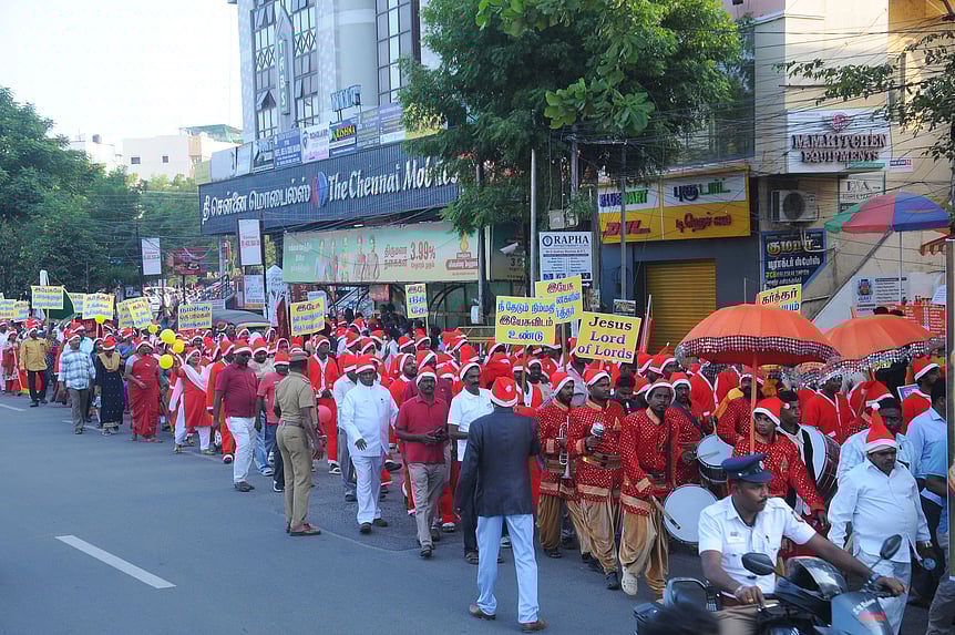 திருச்சியில் கிறிஸ்துமஸ் பேரணி