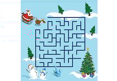 கிறிஸ்துமஸ் தாத்தாவுக்கு  வழிகாட்டுங்கள்...