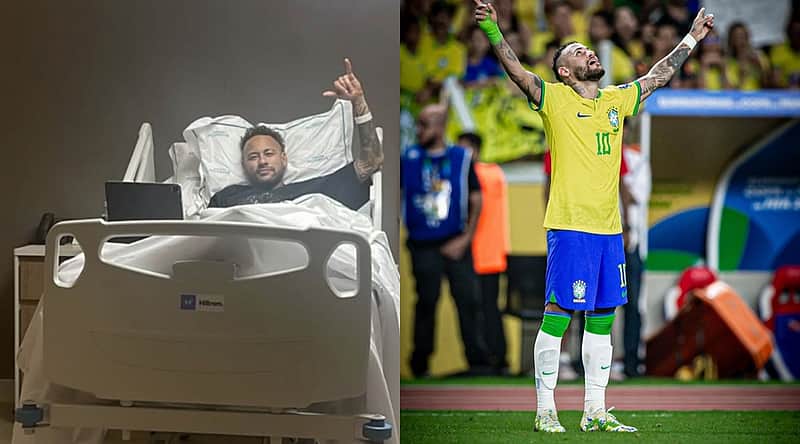 Neymar Jr at hospital and Nation Team jersey.