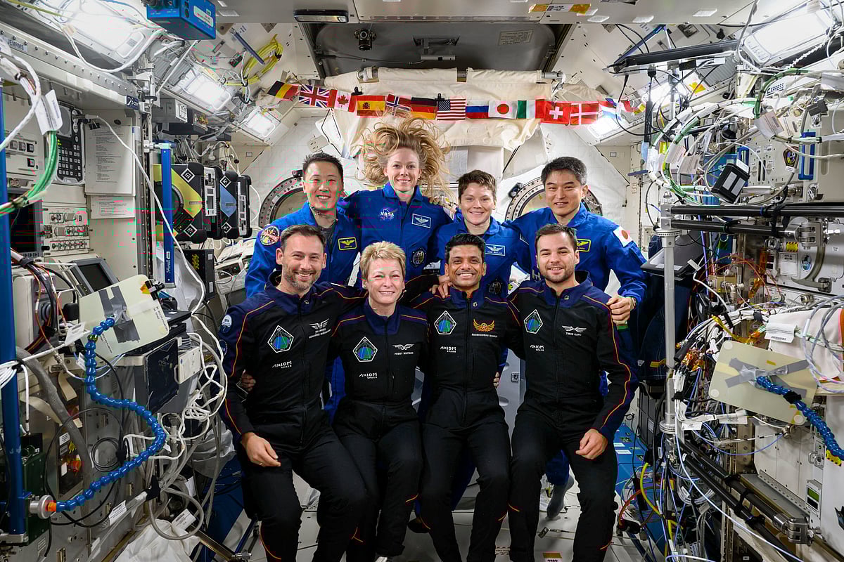 இந்திய விண்வெளி வீரர் சுபான்ஷு சுக்லா உள்ளிட்டோர்