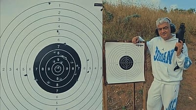 குறி வைத்தால் தவறாது... அஜித்தின் துப்பாக்கி சுடுதல் விடியோ! 