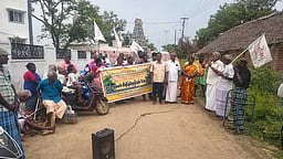 ராஜபாளையத்தில் மாற்றுத் திறனாளிகள் ஆா்ப்பாட்டம்